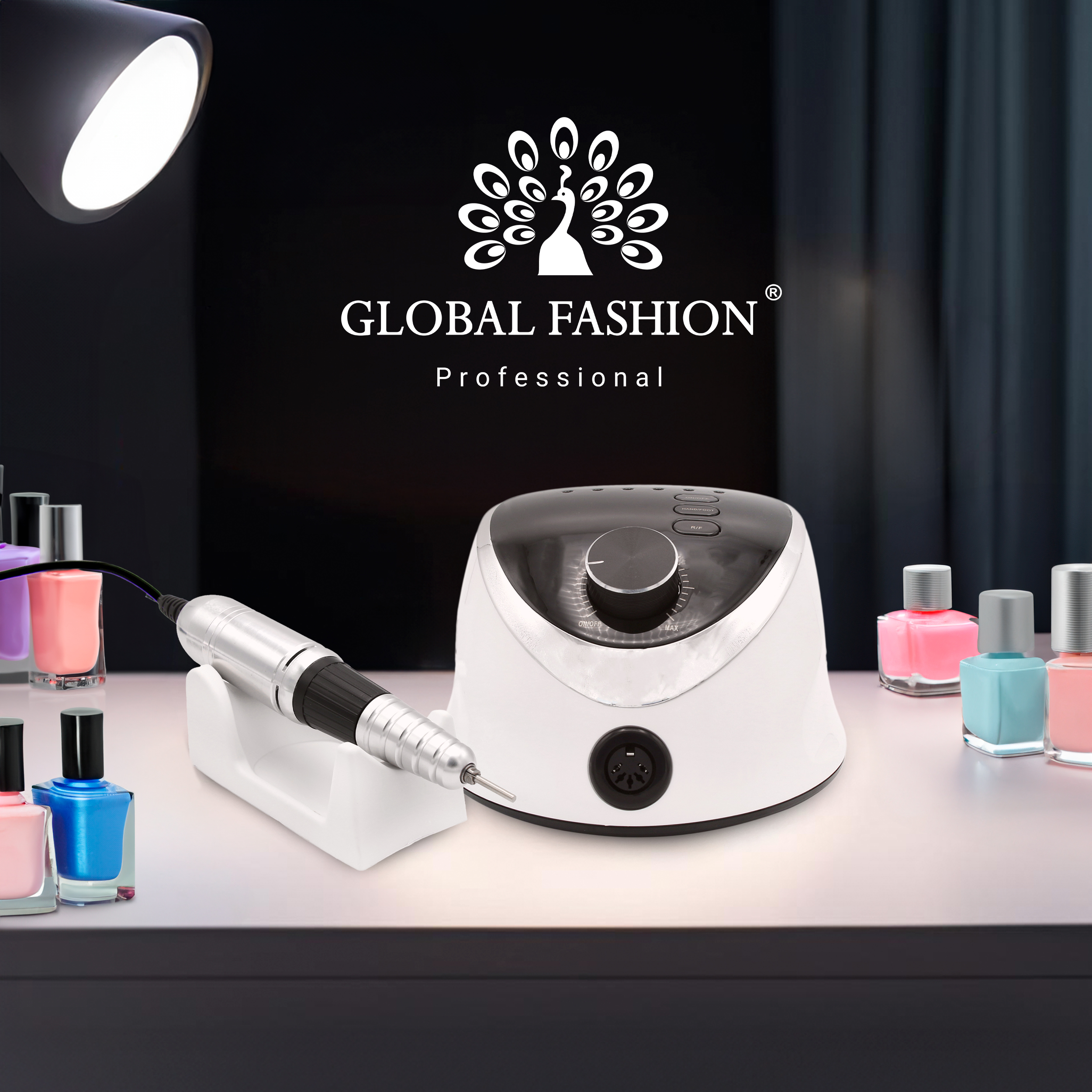 Профессиональный аппарат для маникюра и педикюра M12 Global Fashion 68Вт 35000 об/мин - топовый продукт от Global Fashion