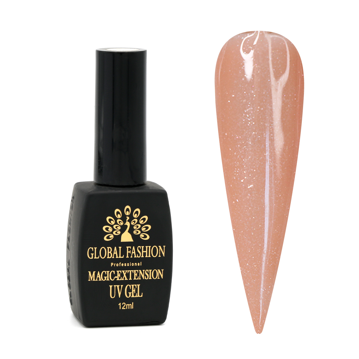 Гель Global Fashion с шиммером Magic-Extension 12 мл, 08