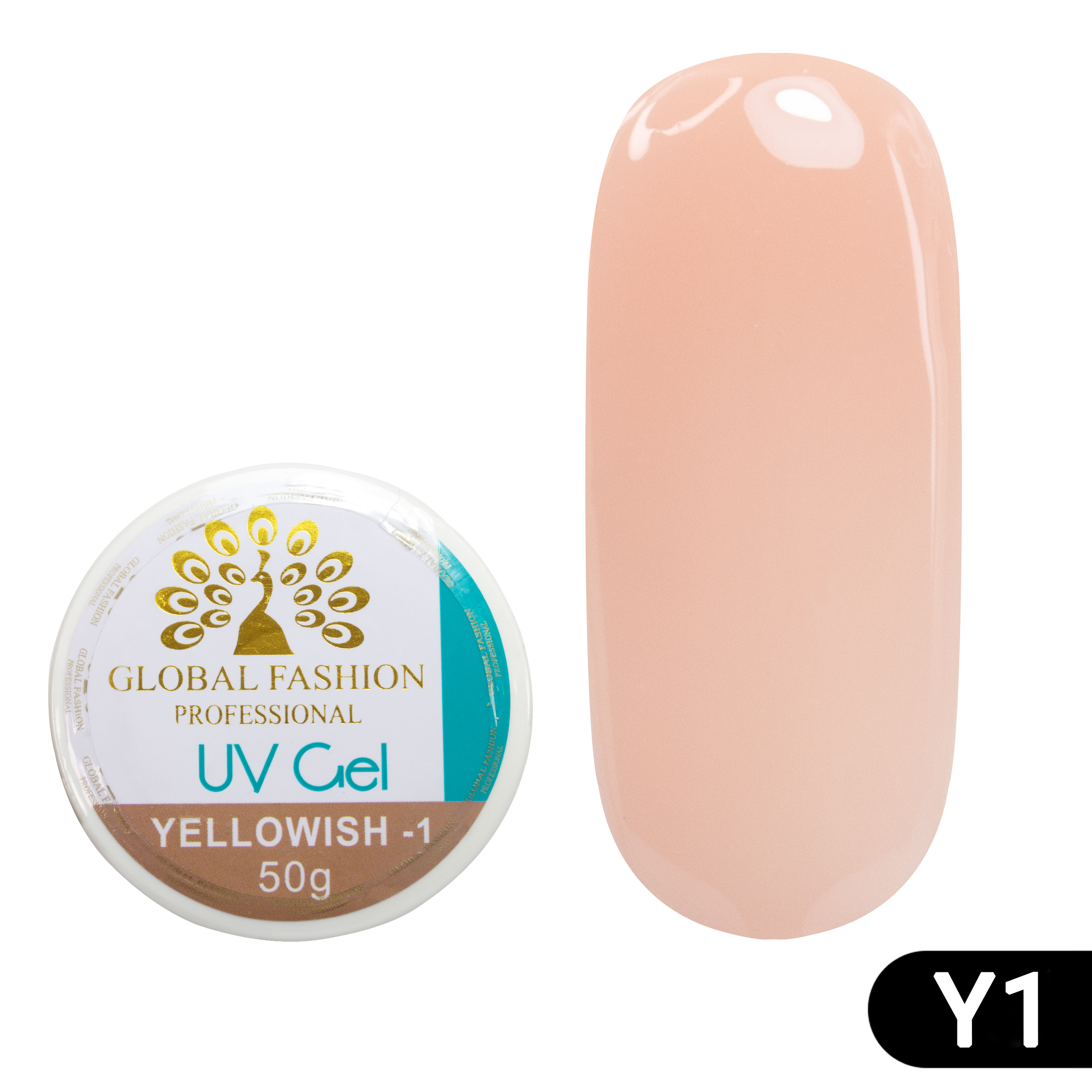 Гель для моделирования ногтей Global Fashion 50 гр Yellowish-1