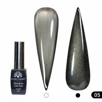 Гель лак кошачий глаз Obsidian Cat Eye Global Fashion, 8мл, 005