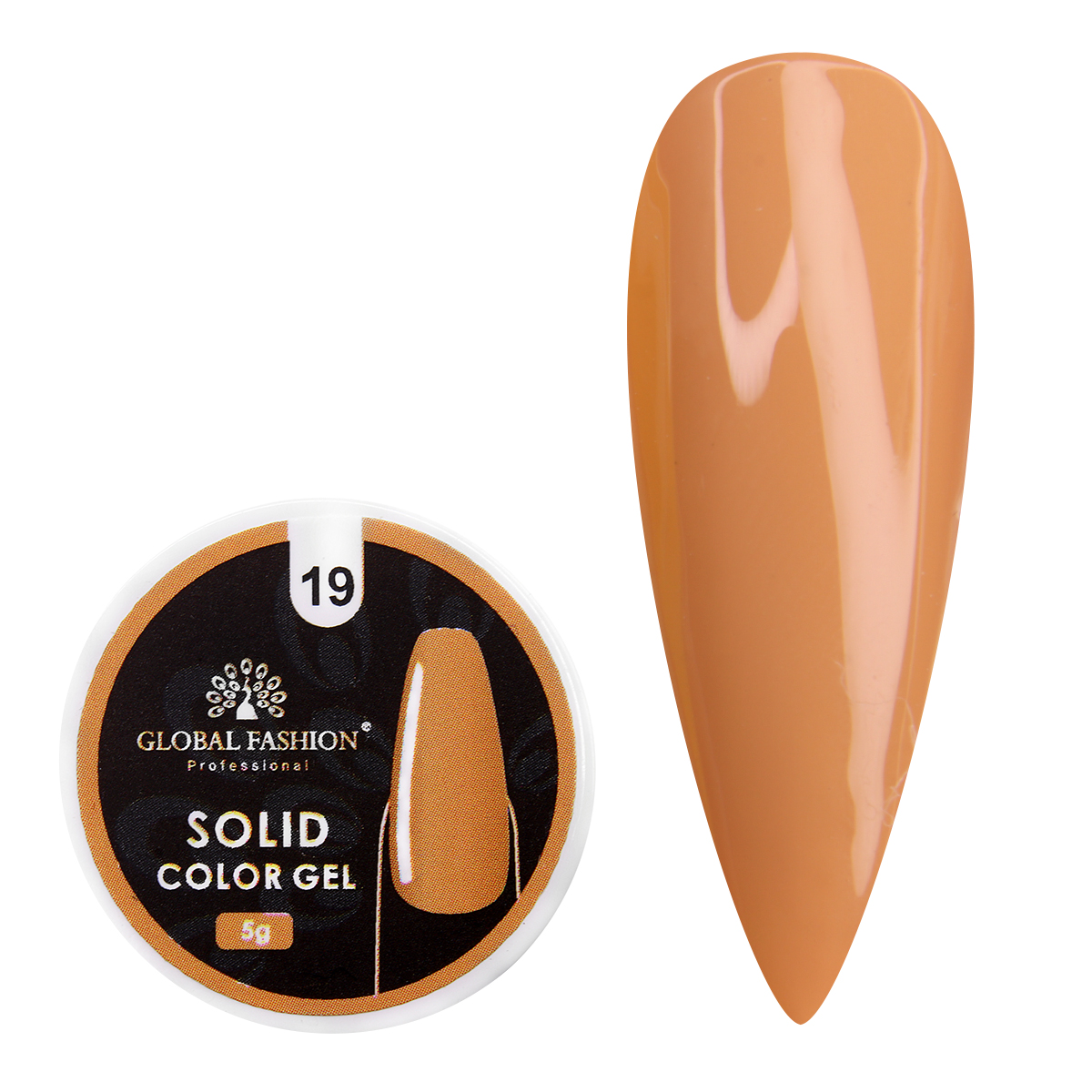 Гель-краска повышенной плотности, Solid color gel 5 гр, 19