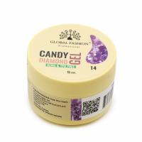 Гель для наращивания Global Fashion, Candy Diamond Gel Hema & Tpo Free 15g, 14