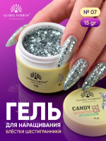 Гель для наращивания Global Fashion, Candy Diamond Gel Hema & Tpo Free 15g, 07