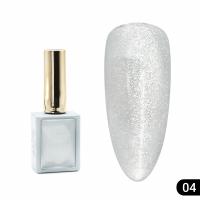 Гель лак кошачий глаз, Global Fashion, Silver Snow White cat eyes, 8ml, 04