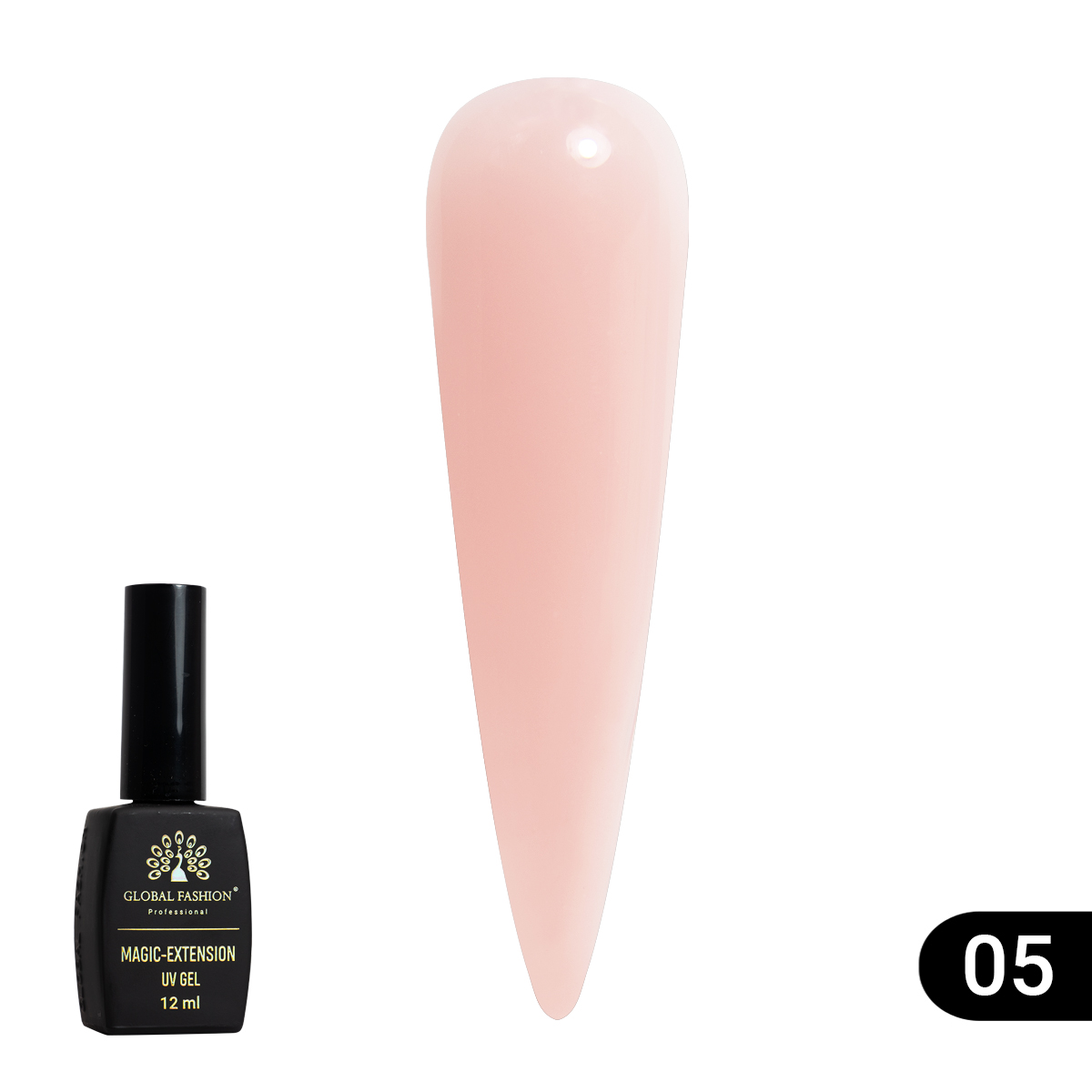 Гель Global Fashion с шиммером Magic-Extension 12 мл, 05
