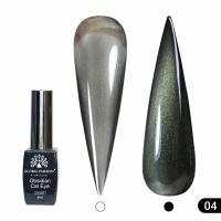Гель лак кошачий глаз Obsidian Cat Eye Global Fashion, 8мл, 004