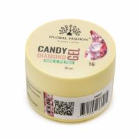 Гель для наращивания Global Fashion, Candy Diamond Gel Hema & Tpo Free 15g, 16