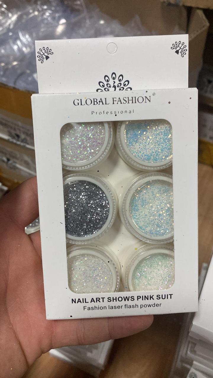Декор для дизайна ногтей, Global Fashion набор №11, 6 шт.