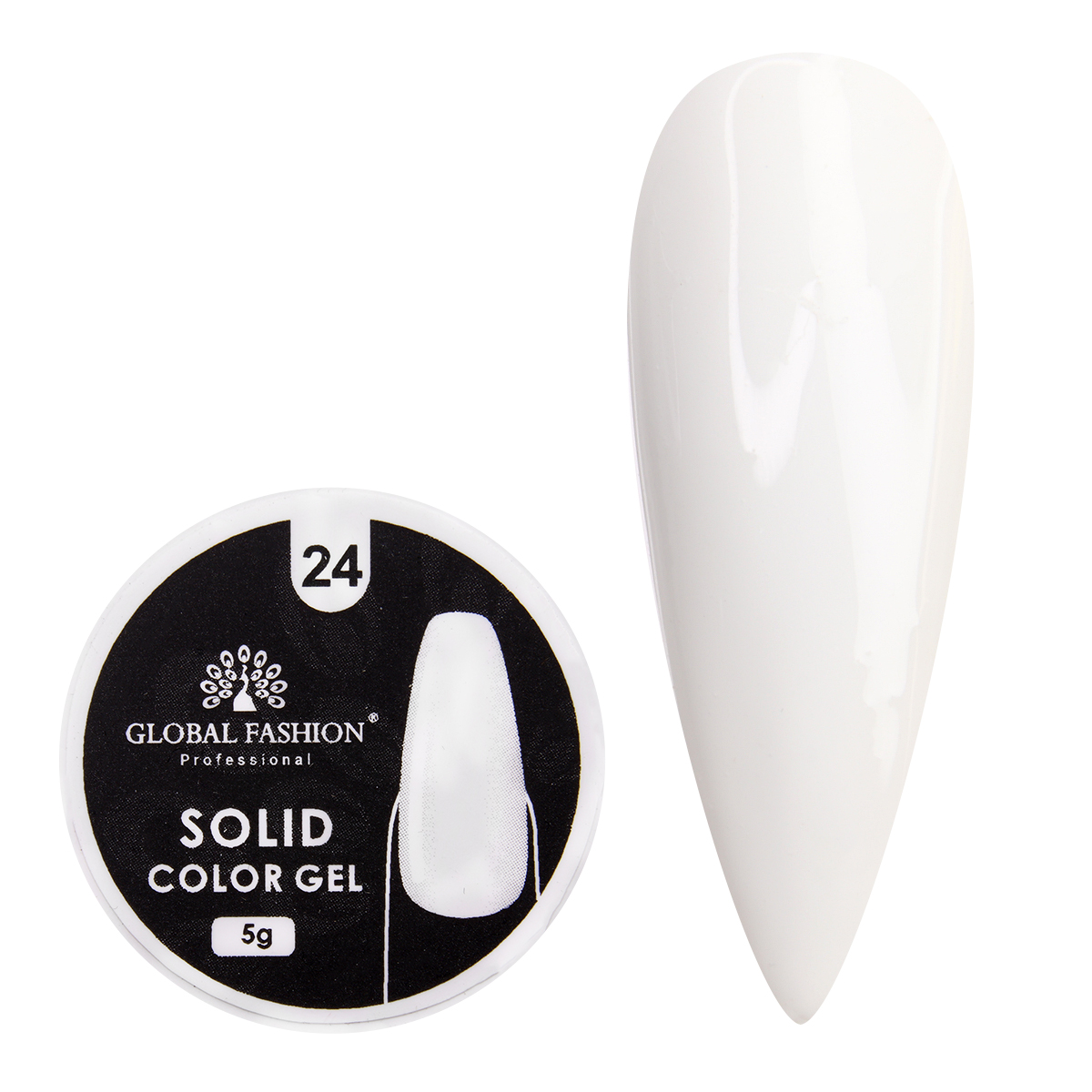 Гель-краска повышенной плотности, Solid color gel 5 гр, 24