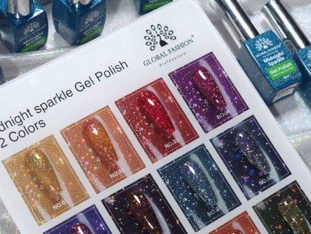 Гель лак Global Fashion 8ml, Midnight Sparkle Gel Polish 09