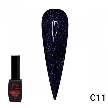 Гель лак Disco Gel Polish, Global Fashion, светоотражающий, 8 мл C11