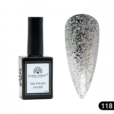 Гель лак Global Fashion, Gel polish 15 ml, 118
