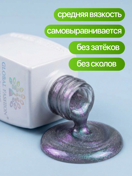 Гель лак кошачий глаз, Global Fashion, IRIS cat eyes 8ml, 06