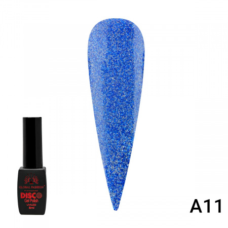 Гель лак Disco Gel Polish, Global Fashion, светоотражающий, 8 мл A11