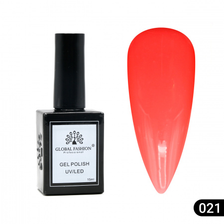 Гель лак Global Fashion, Gel polish 15 ml, 21