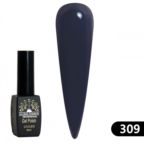 Гель лак BLACK ELITE 309, Global Fashion 8 мл