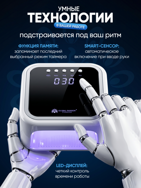 Лампа для маникюра 288W, Global Fashion, GFD10 Ai nail light