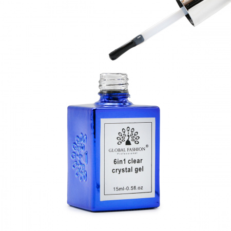 Гель для наращивания 6 in 1 crystal gel, 15 мл, Clear