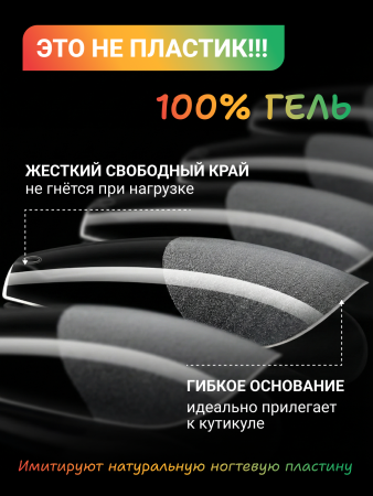 Гелевые типсы Global Fashion, 5 видов, 12 размеров, 240шт