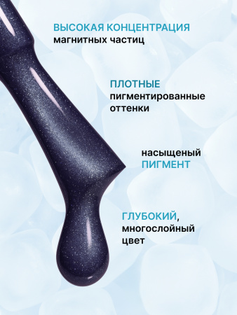 Гель лак кошачий глаз, Global Fashion,  Blue Island cateyes 8ml, 07