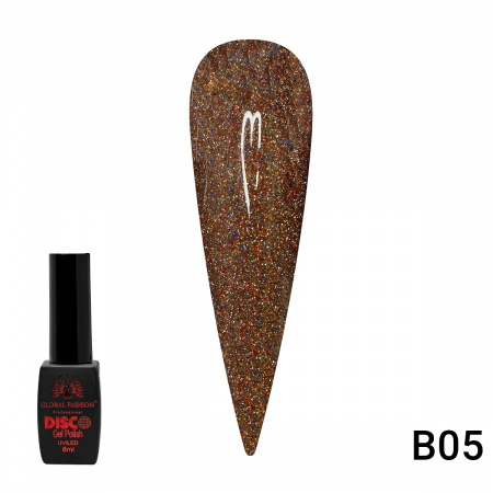 Гель лак Disco Gel Polish, Global Fashion, светоотражающий, 8 мл B05