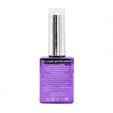 Гель для наращивания 6 in 1 crystal gel jelly colour, 15 мл, 6601