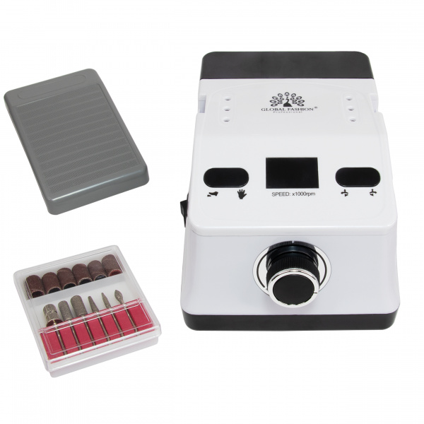 Аппарат для маникюра и педикюра Global Fashion 50000 об 80W, ZS-718-white