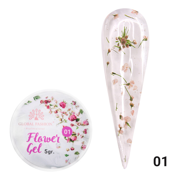 Гель с сухоцветами 5 гр, Flower Gel 01