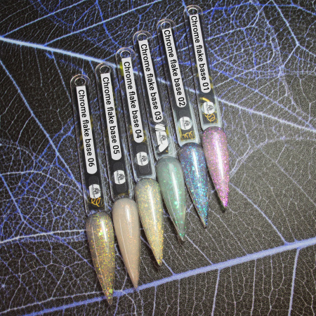 Каучуковая база Chrome Flake Global Fashion 8 мл, 04