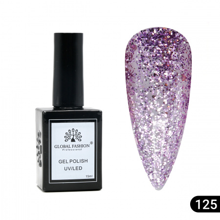 Гель лак Global Fashion, Gel polish 15 ml, 125