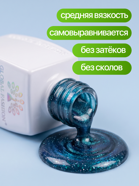 Гель лак кошачий глаз, Global Fashion, IRIS cat eyes 8ml, 08