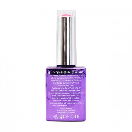 Гель для наращивания 6 in 1 crystal gel jelly colour, 15 мл, 6605
