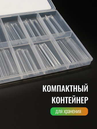 Гелевые типсы, Global Fashion,  экстрадлинные 5xl, 12 размеров 120шт, 04, квадрат