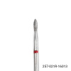 Алмазная насадка для кутикулы, пламя, красная насечка 257-021R