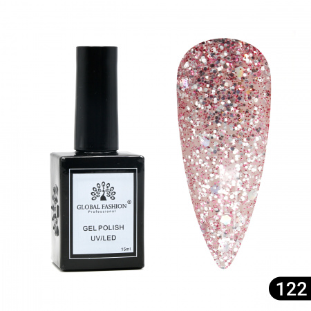 Гель лак Global Fashion, Gel polish 15 ml, 122