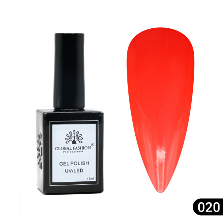 Гель лак Global Fashion, Gel polish 15 ml, 20