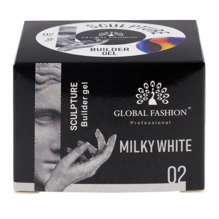Скульптурный гель «SCULPTURE BUILDER GEL» 15 гр, MILKY WHITE №02