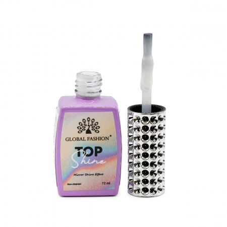 Топ для ногтей с эффектом втирки «TOP SHINE» без липкого слоя, 12 мл, 02