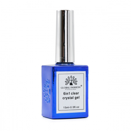 Гель для наращивания 6 in 1 crystal gel, 15 мл, Clear