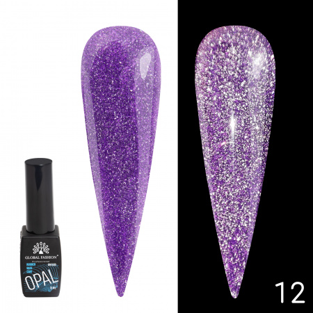 Каучуковая база Disco Opal светоотражающая Global Fashion 8 мл, 12