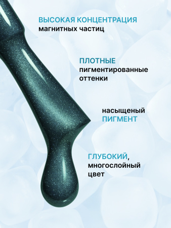 Гель лак кошачий глаз, Global Fashion,  Blue Island cateyes 8ml, 06