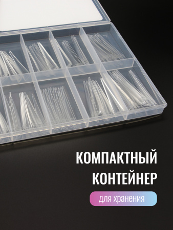 Гелевые типсы, Global Fashion,  экстрадлинные 5xl, 12 размеров 120шт, 06, стилет