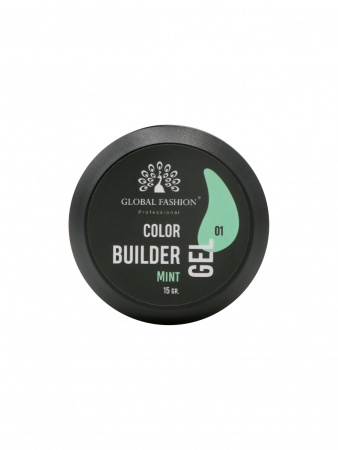 Гель для моделирования ногтей 15 гр, Color Builder Gel 01-Mint