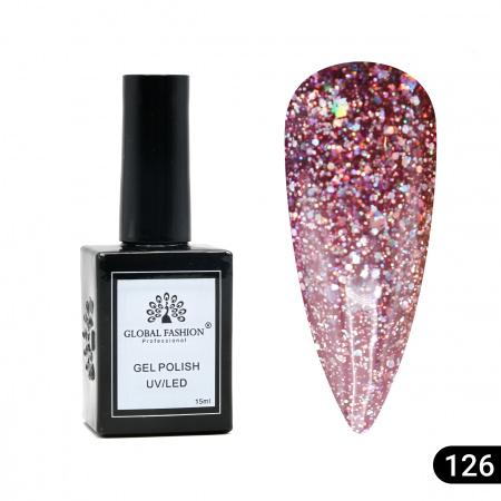 Гель лак Global Fashion, Gel polish 15 ml, 126