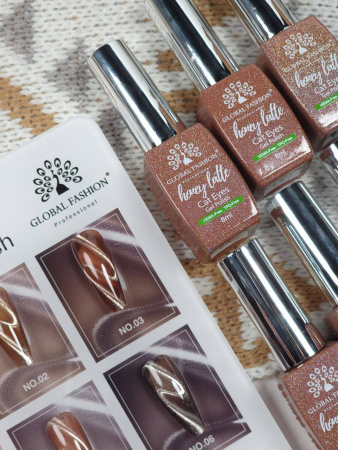 Гель лак Global Fashion 8ml, Honey Latte Gel Polish 02