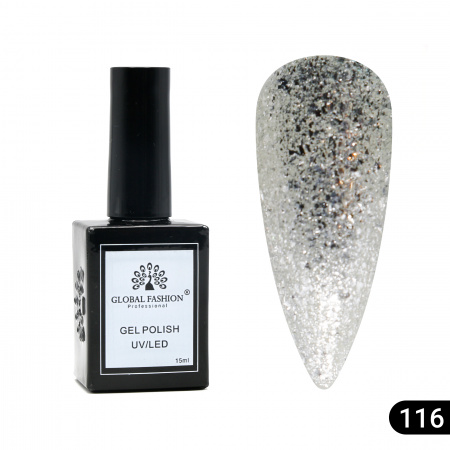 Гель лак Global Fashion, Gel polish 15 ml, 116