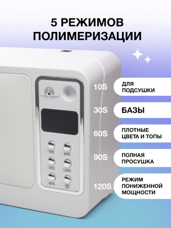 Лампа для ногтей Led/UV, Global Fashion L-1009, 120W, white, T09Y