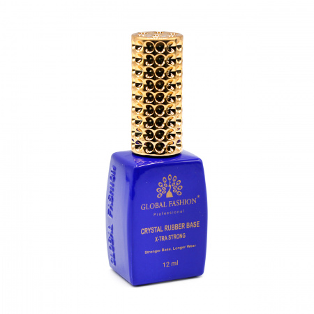 База с высокой адгезией, Global Fashion, Crystal Rubber Base X-tra Strong, 12 ml