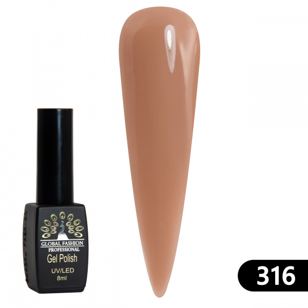 Гель лак BLACK ELITE 316, Global Fashion 8 мл
