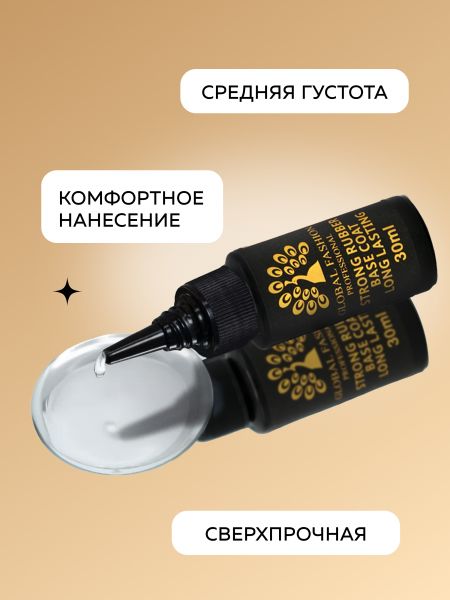 База для гель лака Global Fashion, Long Lasting Base Coat 30 мл